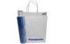 white craft Colored Paper Bags With Handles , 4 sides printing twist
