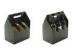 Black Folding Wine Recycled Paper Packaging Boxes for six bottles
