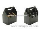 Black Folding Wine Recycled Paper Packaging Boxes for six bottles