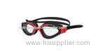 Black and Red Photochromic Anti Fog Swimming Goggles with CE Certificate