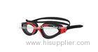 Black and Red Photochromic Anti Fog Swimming Goggles with CE Certificate