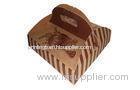 Custom Paper Packaging Box with Handle , Kraft Corrugated Pizza Box