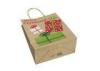Kraft Colored Paper Bags With Handles , Eco-friendly flat paper bags