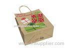 Kraft Colored Paper Bags With Handles , Eco-friendly flat paper bags