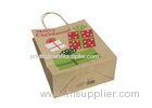Kraft Colored Paper Bags With Handles , Eco-friendly flat paper bags