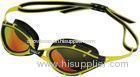 Womens Polarized Anti Fog Swimming Goggles Yellow , UV Protection