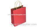 Eco - Friendly Recyclable Red Kraft Paper Packaging Bags For Shopping