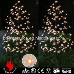 Outdoor Led Christmas Tree With Pink Flowers