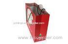 Xmas Paper Gift Bags For Children , Offset Printing Red Paper Shopping Bags