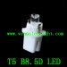 5MM LED T5 B8.5D 2721 286 RED INTERIOR DOME 12V LIGHT BULB LAMP UPGRADE