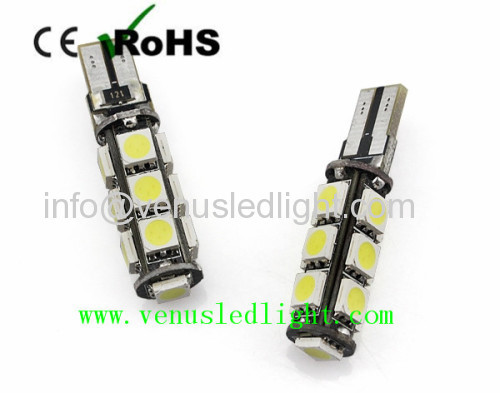 ERROR FREE T10 CANBUS W5W 194 168 5050 SMD 13 LED PURE WHITE LIGHT BULB LAMP