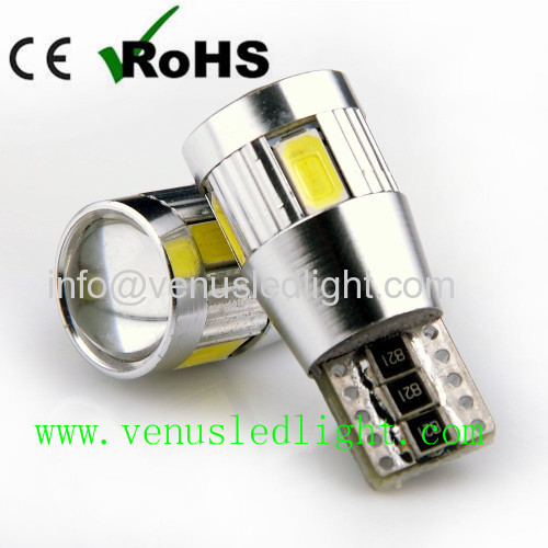 T10 6SMD 5630 194 501 W5W White Car LED Light Bulb Canbus ERROR Free Lamps