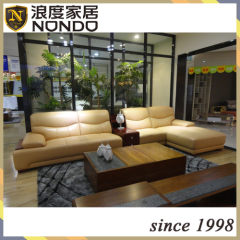 Luxury Modern Sectional Leather Sofa Multi-Functional With Coffee Table Sofa