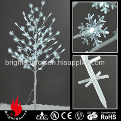 Cold White Snowflack Prelit Christmas Trees