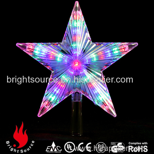 lighted star tree topper for Christmas tree decoration