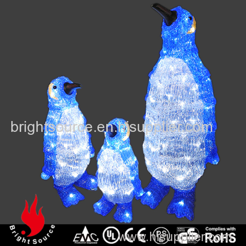 3D lighting blue penguin