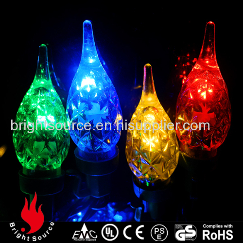 C7 flame bulb multi color LED string decorative lights