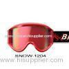 Red Simple Adult Anti Fog Snow Boarding Goggles for Womens , Mens