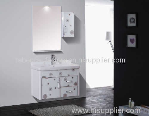 80CM PVC bathroom cabinet wall hung cabinet vanity for sale