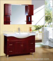 120CM solid wood bathroom cabinet floor stand archaistic cabinet vanity for sale