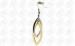 Two Tone Oval Stainless Steel Earrings Gold and Silver Plated