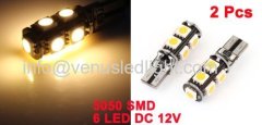 T10 W5W 194 927 161 CANBUS 9 SMD 5050 LED Car Side Wedge Light turn signal light Lamp Decode