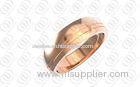 Rose Gold Polished 316L Stainless Steel Rings Fashion Wedding Bands Unisex