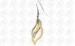 316L Stainless Steel Earrings With Leaf Pattern , Silver Drop Earrings