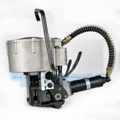 Pneumatic combination steel strapping tool