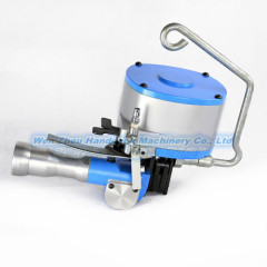 Pneumatic combination steel strapping tool