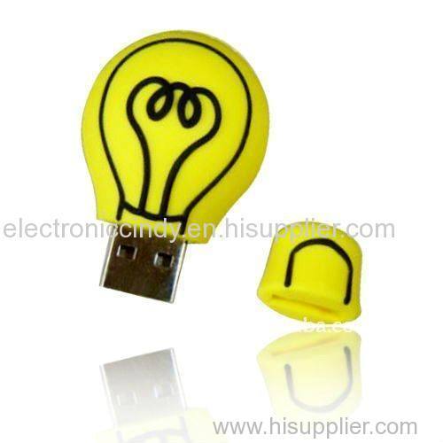 Yellow light cute lamp bulb usb disk