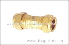 Brass Check Valve Compression End Check Valve Nickel Plated