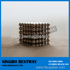 Tiny magnetic balls for construction