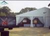 Customized Outdoor Sports Tents White PVC Roof And Grass Floor Flame Retardant