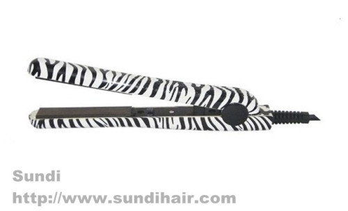 Mini travel ceramic plate hair straightener with Zebra