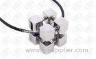 Fashion Stainless Steel Jewelry Cube Pendant Full Polished Shiny Finish , Metal Pendants
