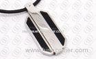 Stylish Stainless Steel Pendants Polished Shiny Finish , Square Pendant Necklace