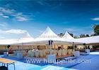 White Heavy Duty Pagoda Tents For Wedding PVC Fabric UV - Resistant