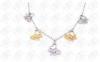 Stylish Butterfly Stainless Steel Necklace Chain With Silver and Gold Two Tones