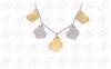 Fashion Chain Necklace With Gold and Silver Two Tones Charms