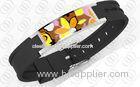 Multi Color Enamel Stainless Steel Bracelets With Germanium Negative Ion Magnets