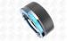 Stylish Men Stainless Steel Rings Engagement Blue And Black Plated