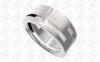 Engravable Stainless Steel Rings For Men , Full Shiny Polished Wedding Ring