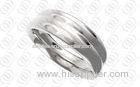 Hand Burnished Stainless Steel Wedding Rings Engraveable For Women