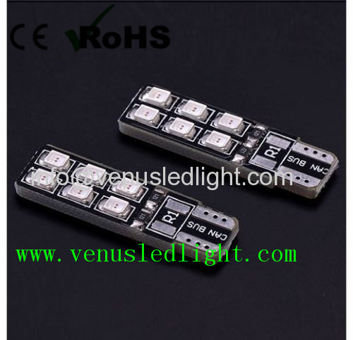 T10 Canbus No Error 2835 12 LED Marker Lights, Wholesale W5W Car Clearance Light Side Bulbs Reading Lights