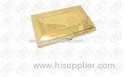 Gold Plated Mens Stainless Steel Business Card Holder For Personalized Inlay