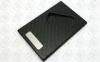 Matte Carbon Fiber Jewelry Business Credit Card Holder With Engraveable Steel Accent