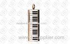 Piano Keyboard Rose Gold Stainless Steel Pendants for Men / women