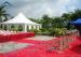White PVC Fabric Pagoda Tents Large Capacity Tent Clear Windows 6m * 6m