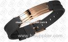 18K Rose Gold Stainless Steel Bracelets With Ionized , Magnetic Therapy Bracelet